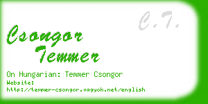 csongor temmer business card